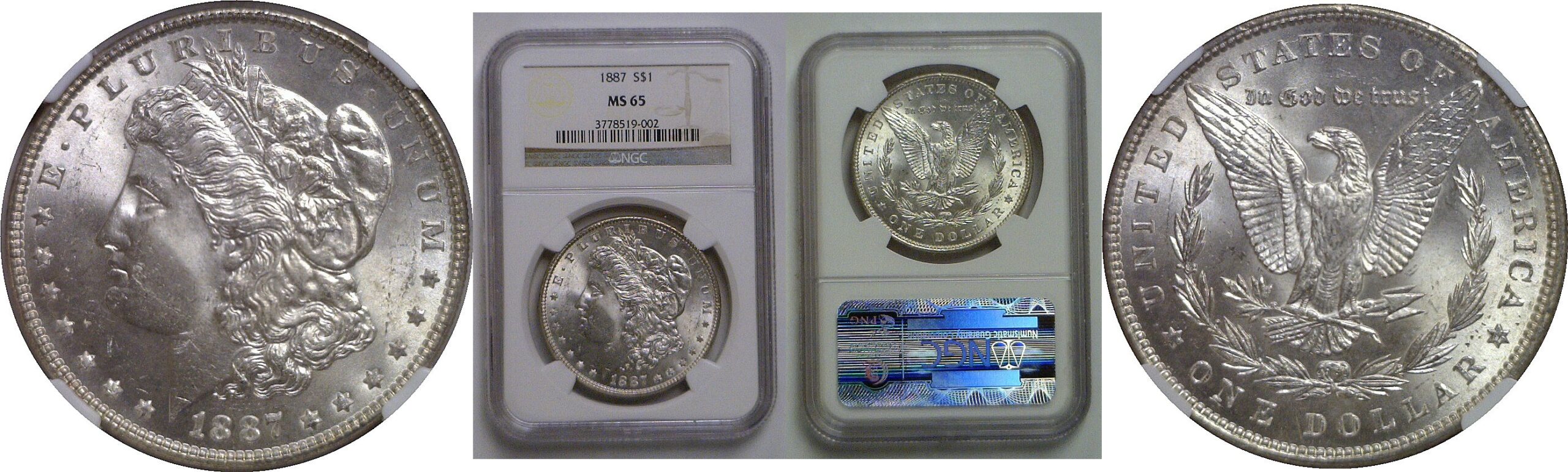 1887 Morgan Dollar   NGC MS-65