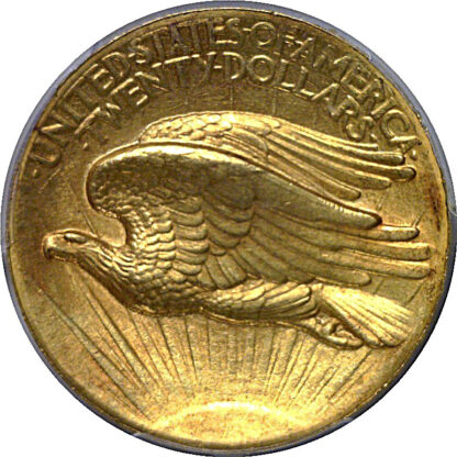 1907 $20 St. Gaudens  High Relief-Wire Edge   PCGS MS-63 - Image 3