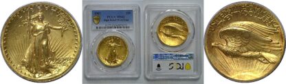 1907 $20 St. Gaudens  High Relief-Wire Edge   PCGS MS-63