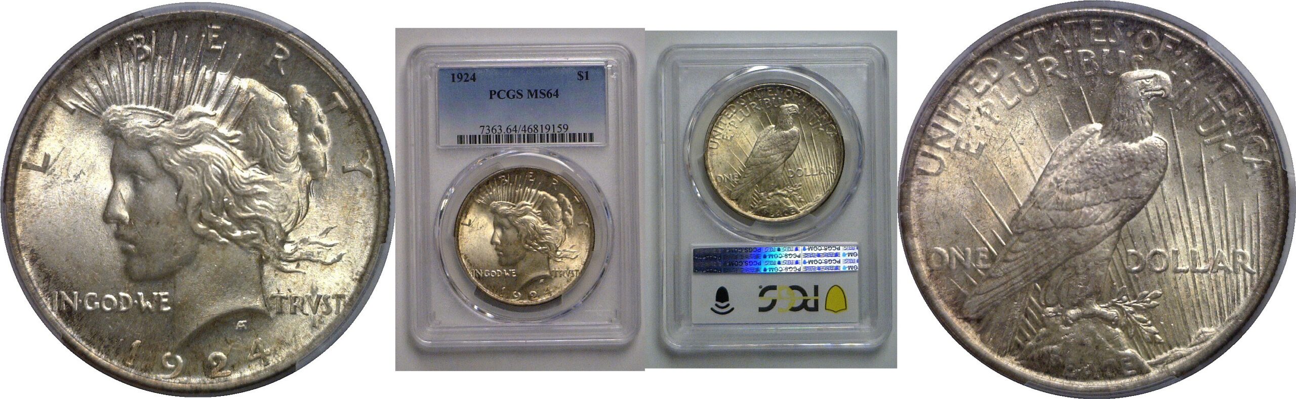 1924 Peace Dollar   PCGS MS-64