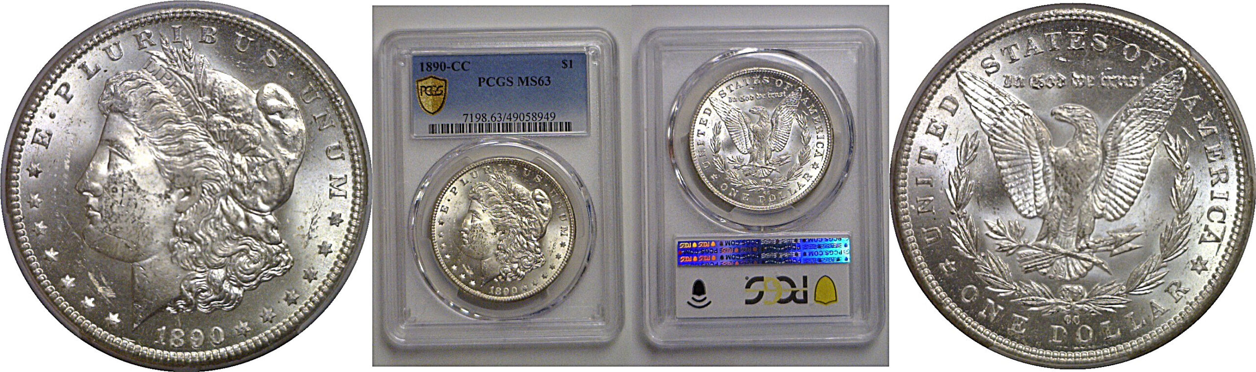 1890-CC  Morgan Dollar    PCGS MS-63