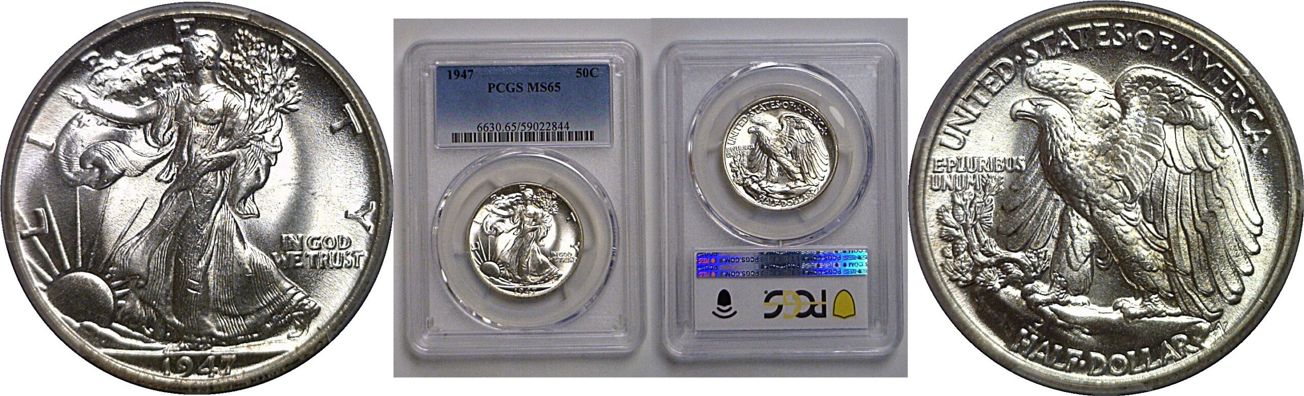 1947 Walking Liberty Half Dollar   PCGS MS-65