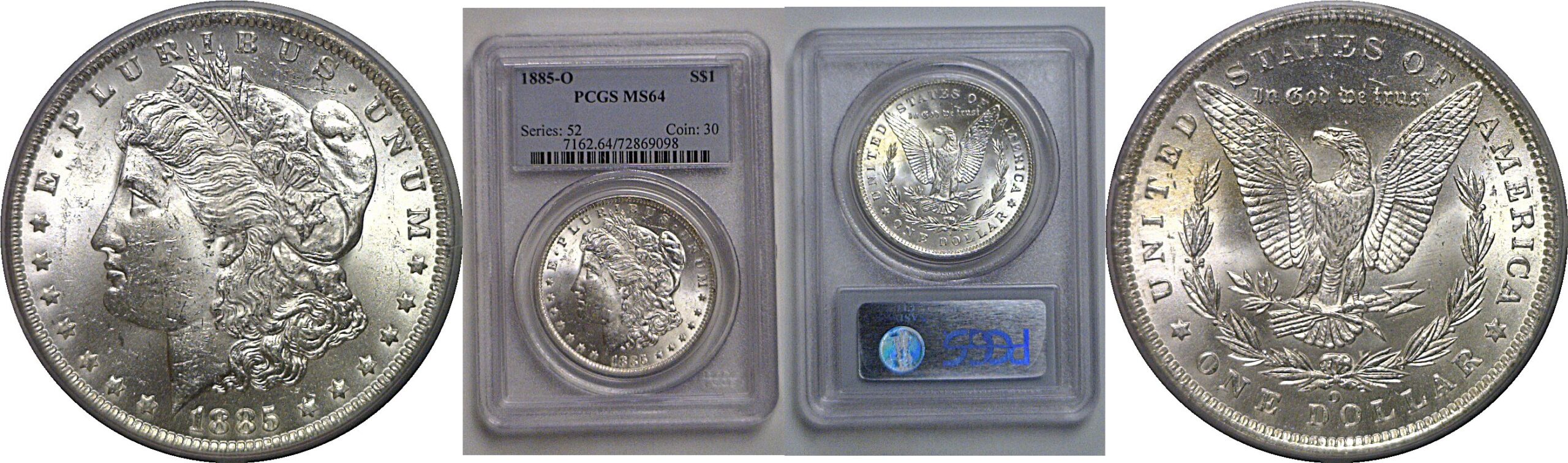 1885-O Morgan Dollar   PCGS MS-64