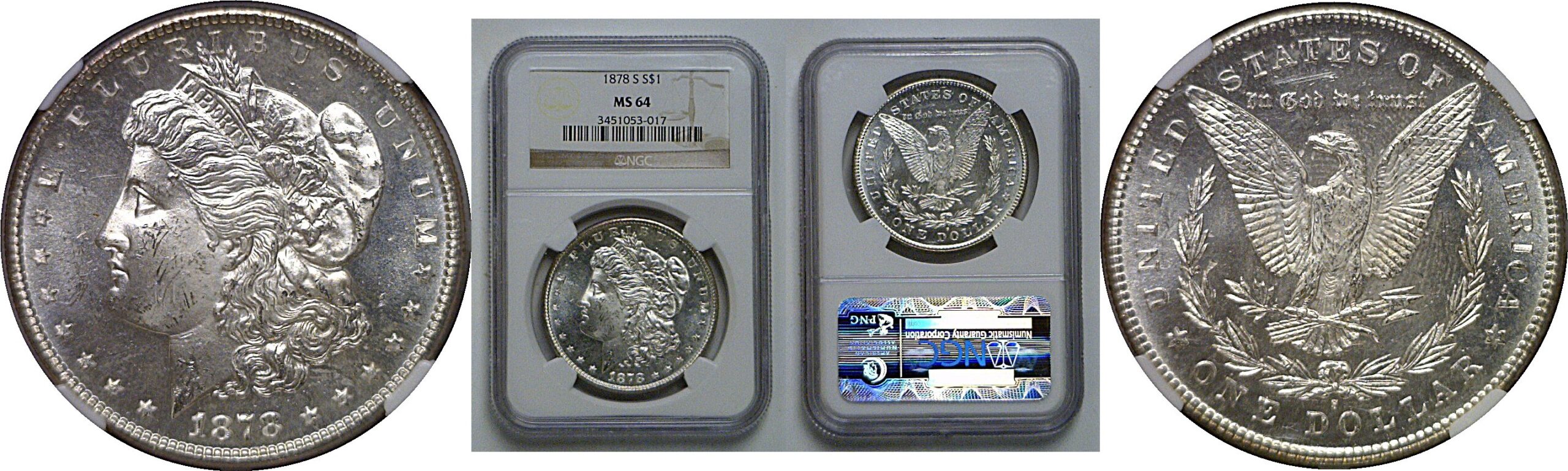 1878-S Morgan Dollar   NGC MS-64