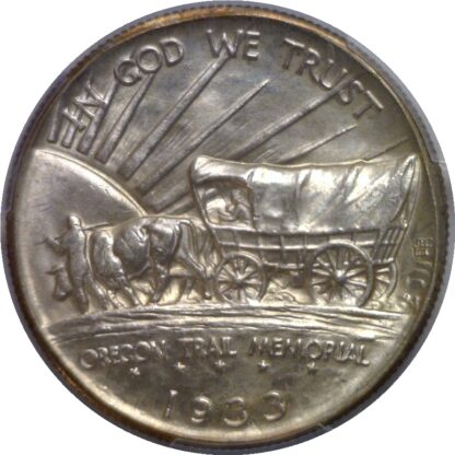 1933-D Oregon Trail Commemorative Half Dollar   PCGS MS-66 - Image 3