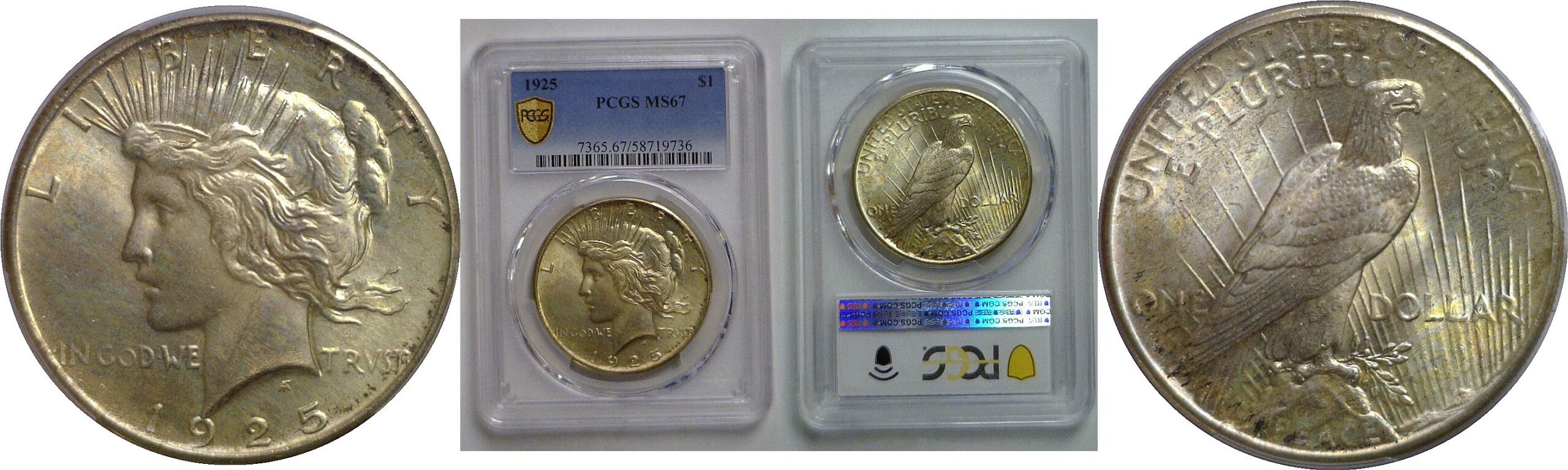 1925 Peace Dollar   PCGS MS-67