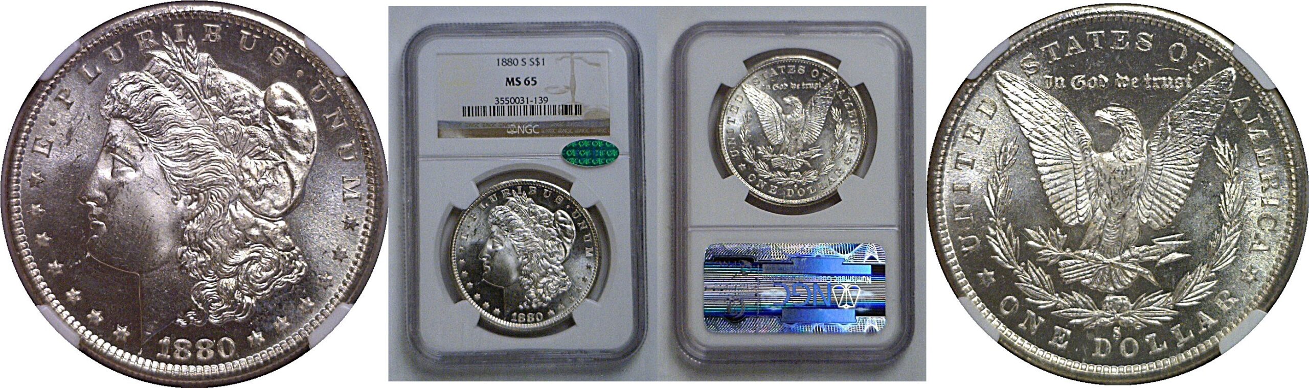 1880-S Morgan Dollar   NGC MS-65  CAC