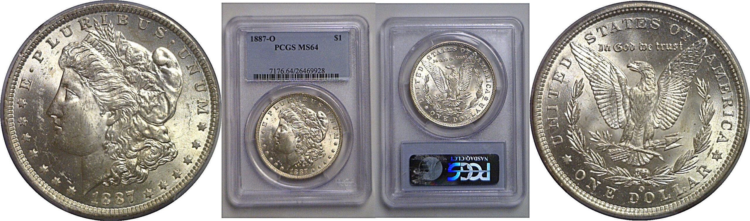 1887-O  Morgan Dollar   PCGS MS-64