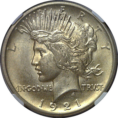 1921 Peace Dollar   NGC MS-63 - Image 2