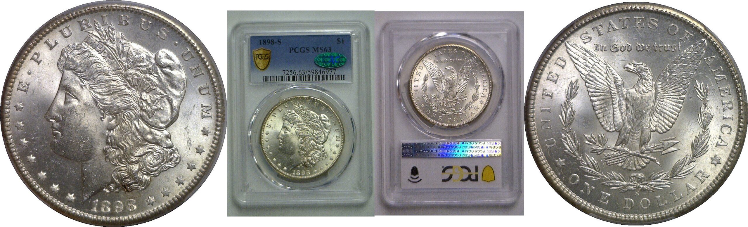 1898-S Morgan Dollar   PCGS MS-63  CAC