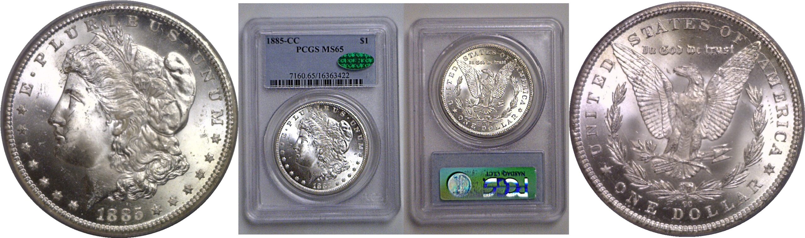 1885-CC Morgan Dollar   PCGS MS-65  CAC