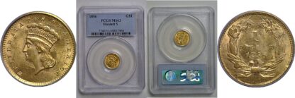 1856 One Dollar Gold Coin   PCGS MS-63