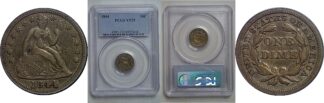 1844 Seated Liberty Dime    PCGS VF-25