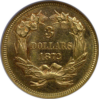 1872 $3 Princess   NGC MS-64  CAC - Image 3