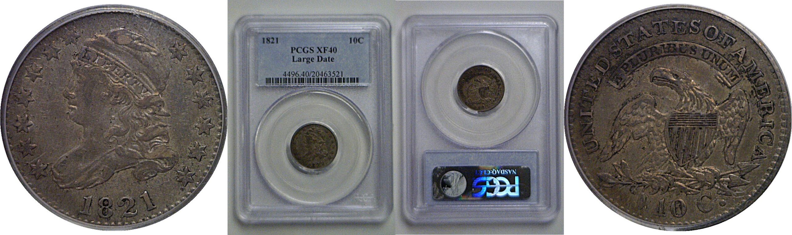 1821  Bust Dime   PCGS XF-40