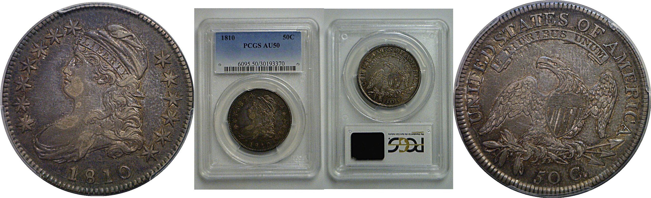 1810 Bust Half Dollar  PCGS AU-50