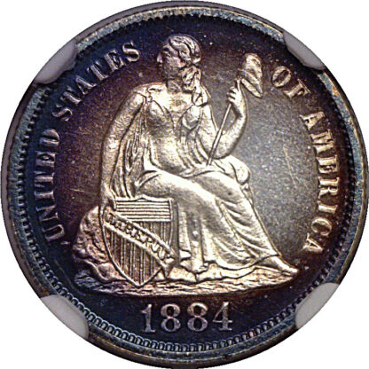 1884 Seated Liberty Dime   NGC PF-64 Cameo - Image 2