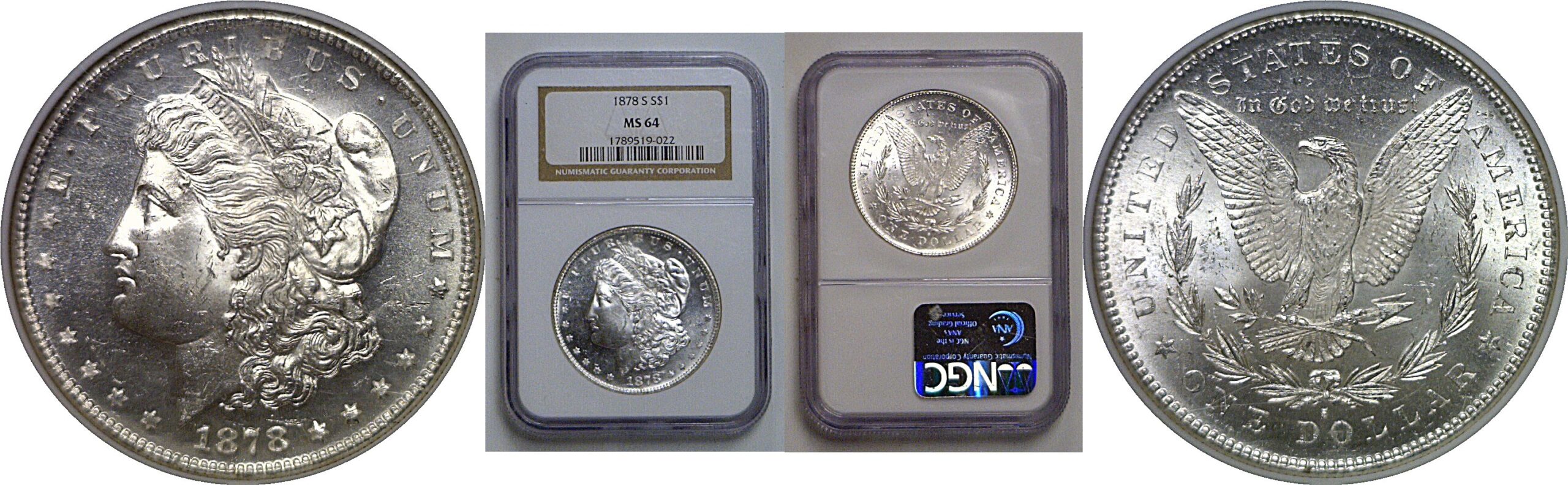 1878-S Morgan Dollar   NGC MS-64