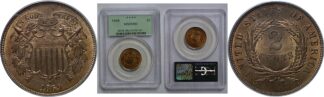 1869 Two Cent Piece   PCGS MS-65 RD