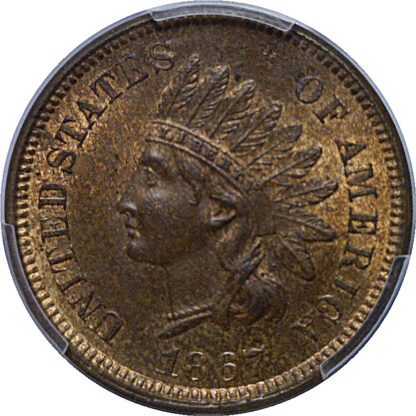 1867 Indian Head Cent    PCGS MS-64 RB - Image 2