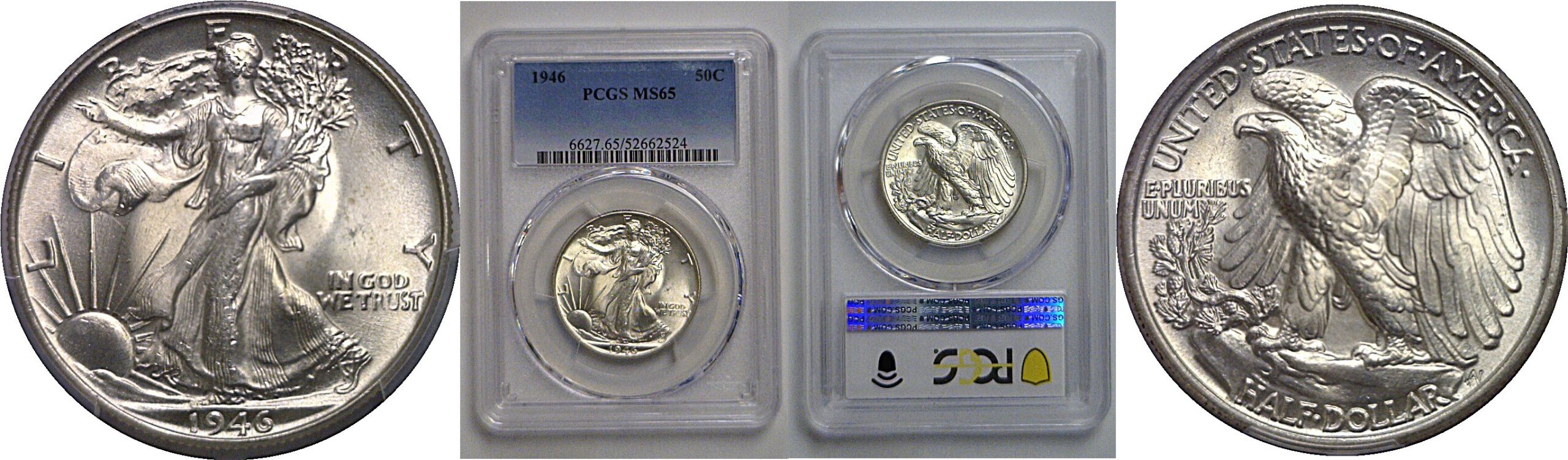 1946 Walking Liberty Half Dollar   PCGS MS-65