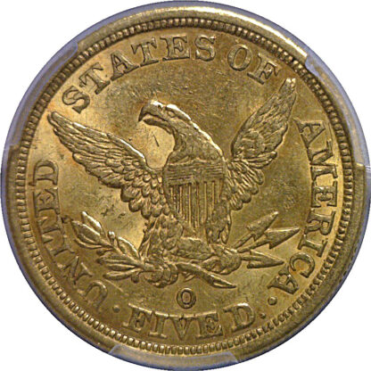 1844-O $5 Liberty   PCGS AU-58 - Image 3