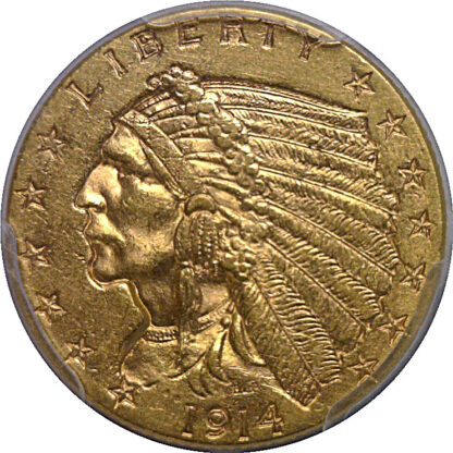 1914 $2 1/2 Indian   PCGS MS-62 - Image 2