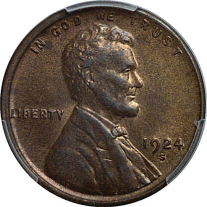 1924-S Lincoln Cent   PCGS MS-62 RB - Image 2
