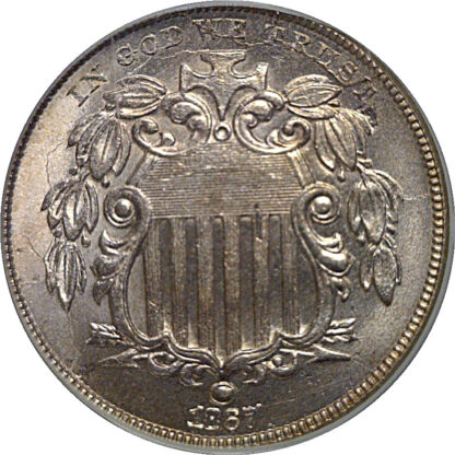 1867 Rays  Shield Nickel   PCGS MS-65 - Image 2