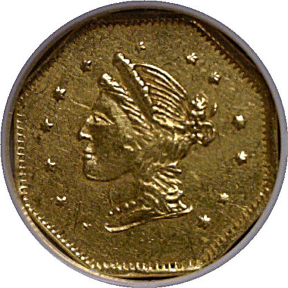 1869 $1 California Fractional Gold  BG-1106   NGC MS-61 - Image 2