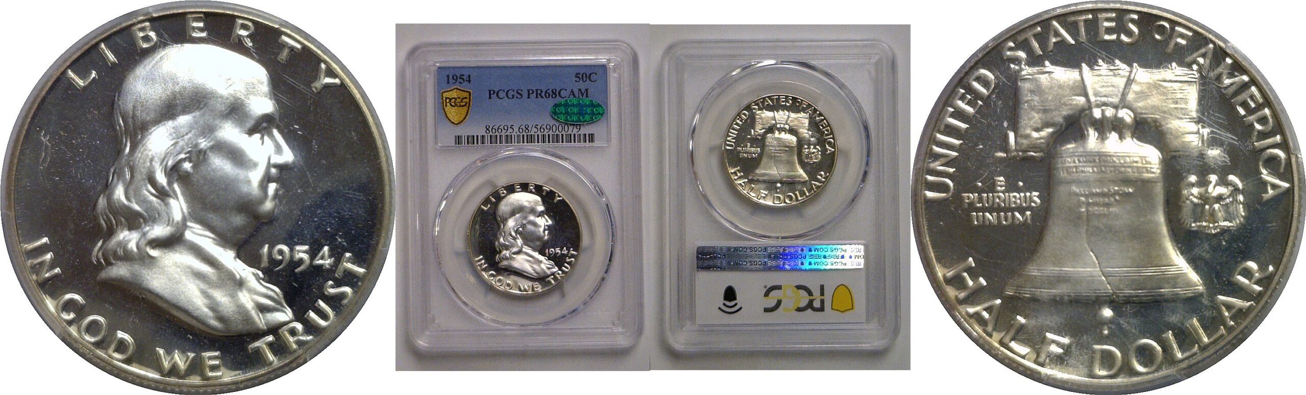1954 Franklin Half Dollar   PCGS PR-68 CAM  CAC