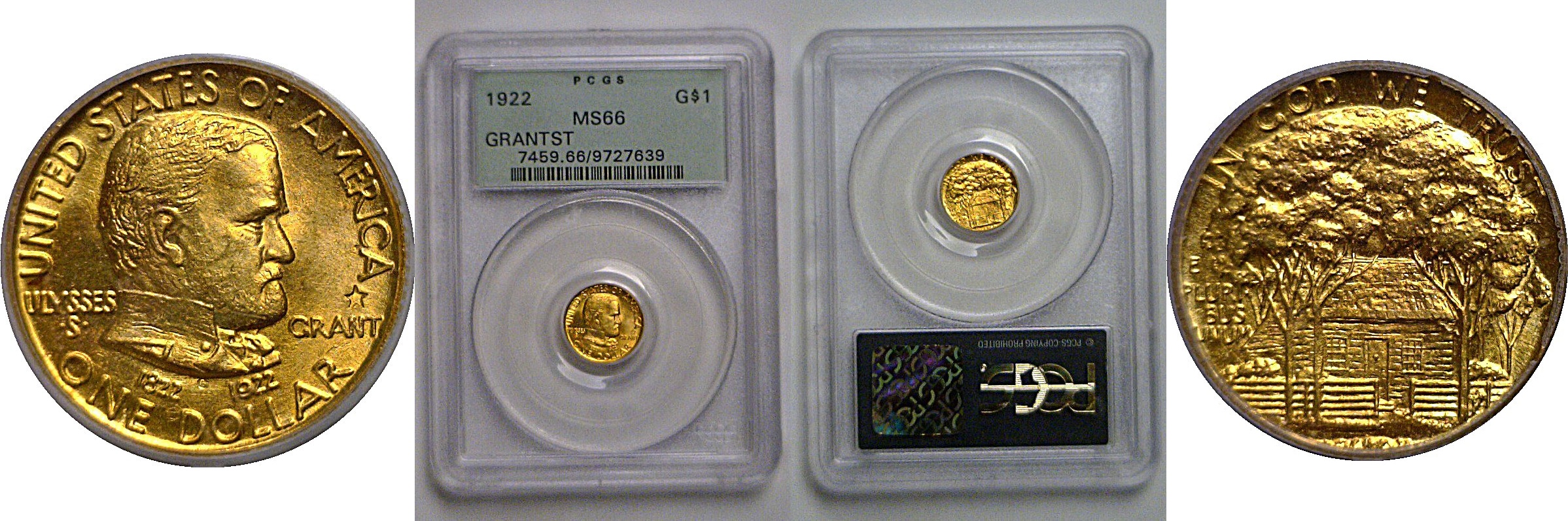 1922 Grant, Star  $1 Gold Commemorative   PCGS MS-66