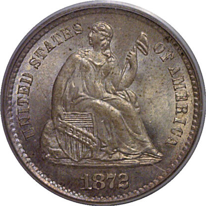 1872-S Seated Liberty Half Dime   PCGS MS-66  CAC - Image 2