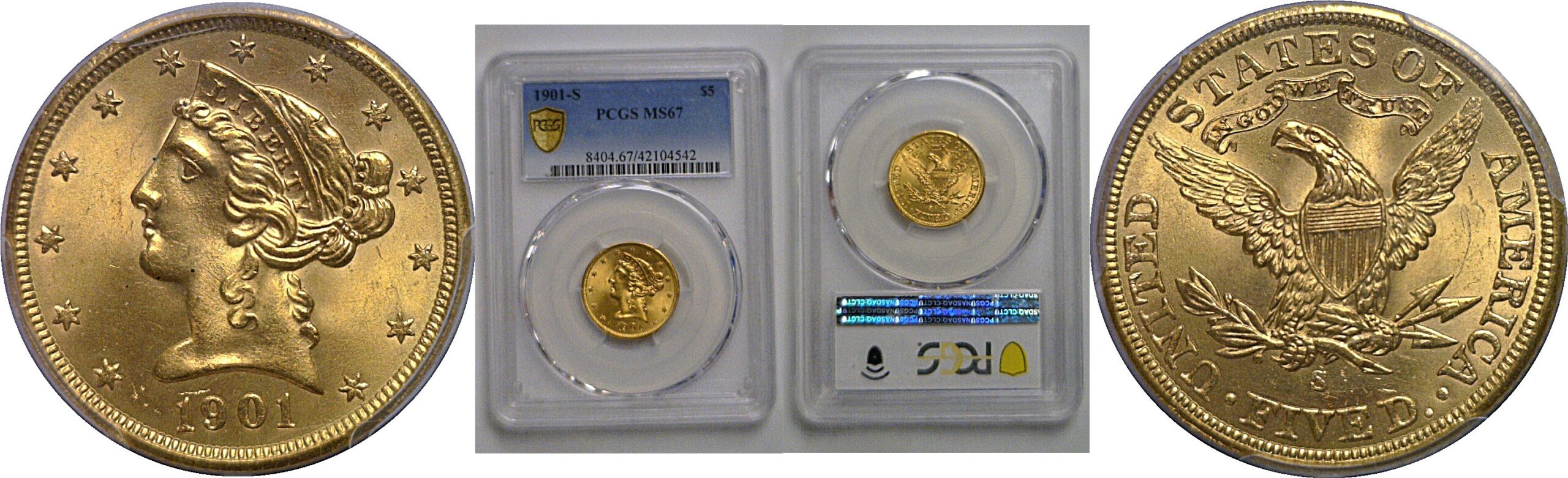 1901-S  $5 Liberty   PCGS MS-67