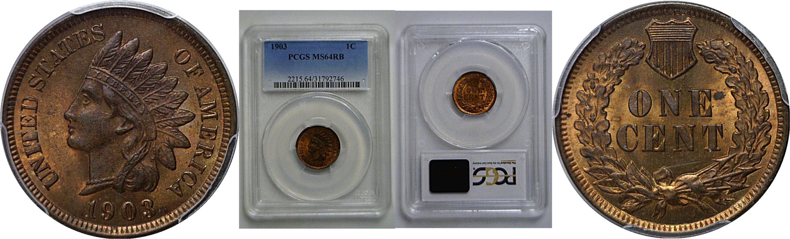 1903 Indian Head Cent   PCGS MS-64 RB
