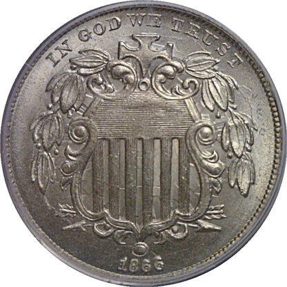 1866 Shield Nickel   PCGS MS-65  CAC - Image 2