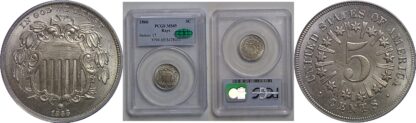 1866 Shield Nickel   PCGS MS-65  CAC