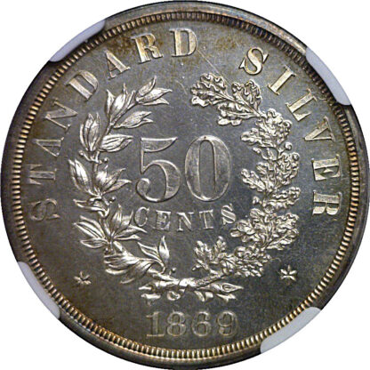 1869 Pattern Half Dollar  Judd-755   NGC PR-66 CAM - Image 3