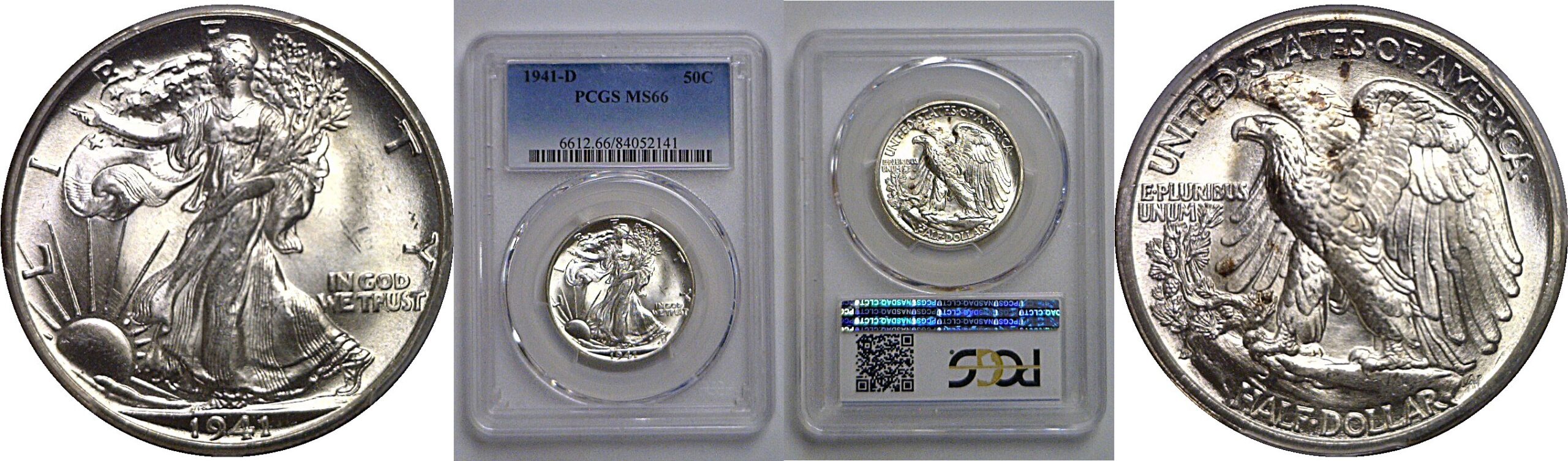 1941-D Walking Liberty Half Dollar   PCGS MS-66