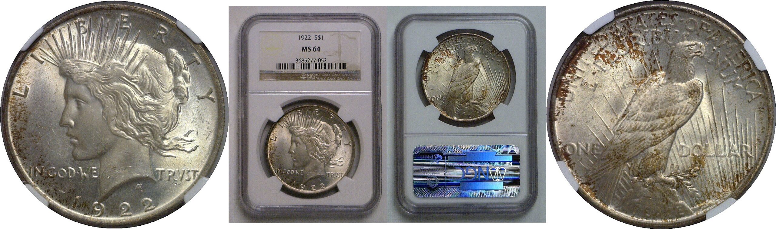 1922 Peace Dollar   NGC MS-64