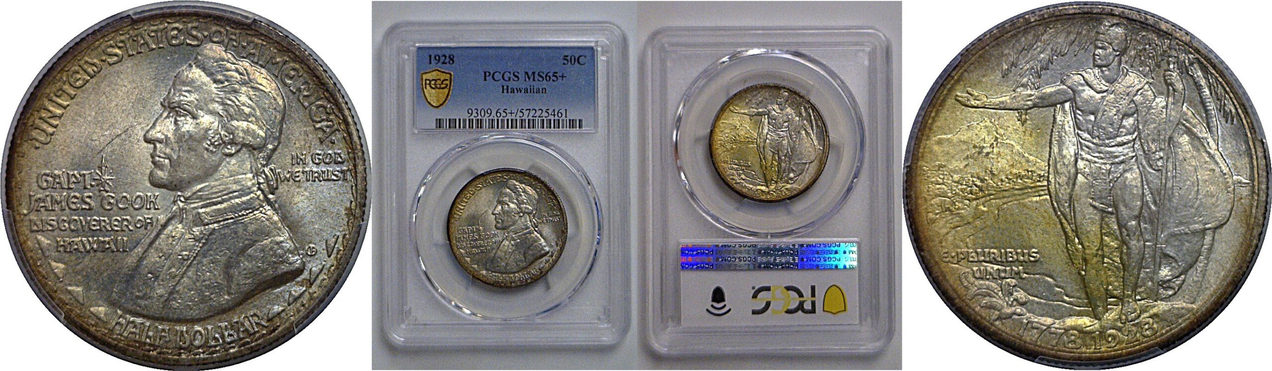 1928 Hawaiian Commemorative Half Dollar   PCGS MS-65+