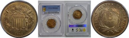 1866 Two Cent Piece   PCGS MS-66 RD