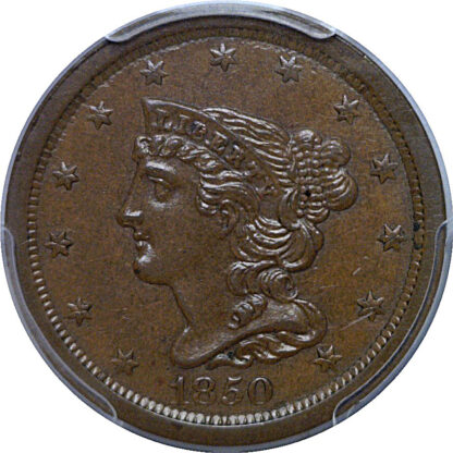 1850 Half Cent    PCGS MS-63 BN - Image 2
