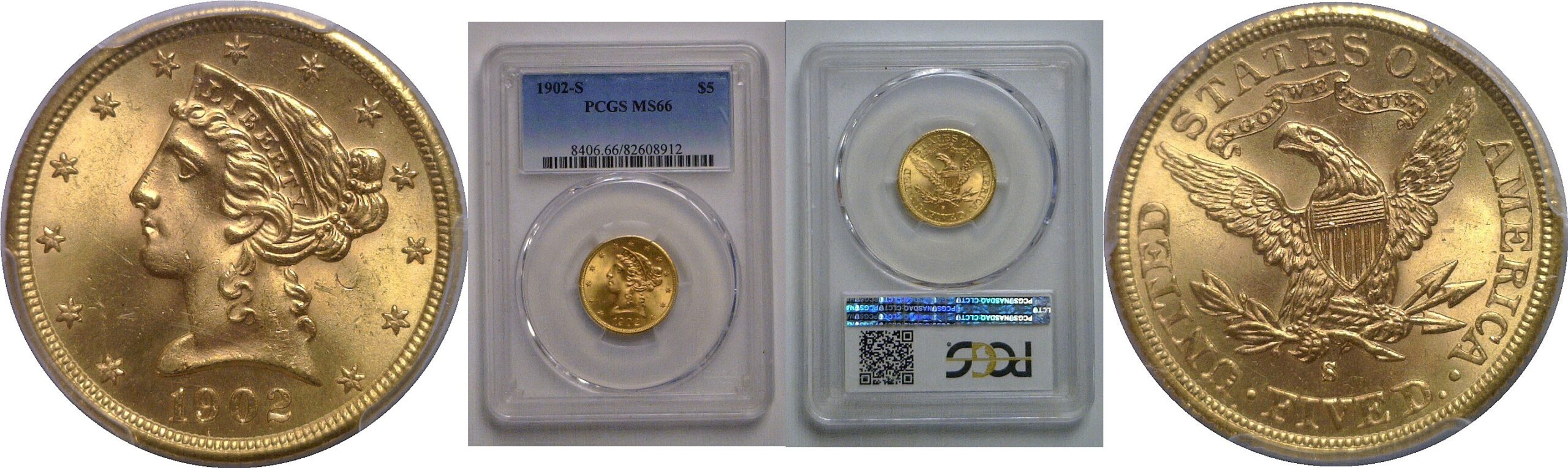 1902-S $5 Liberty    PCGS MS-66