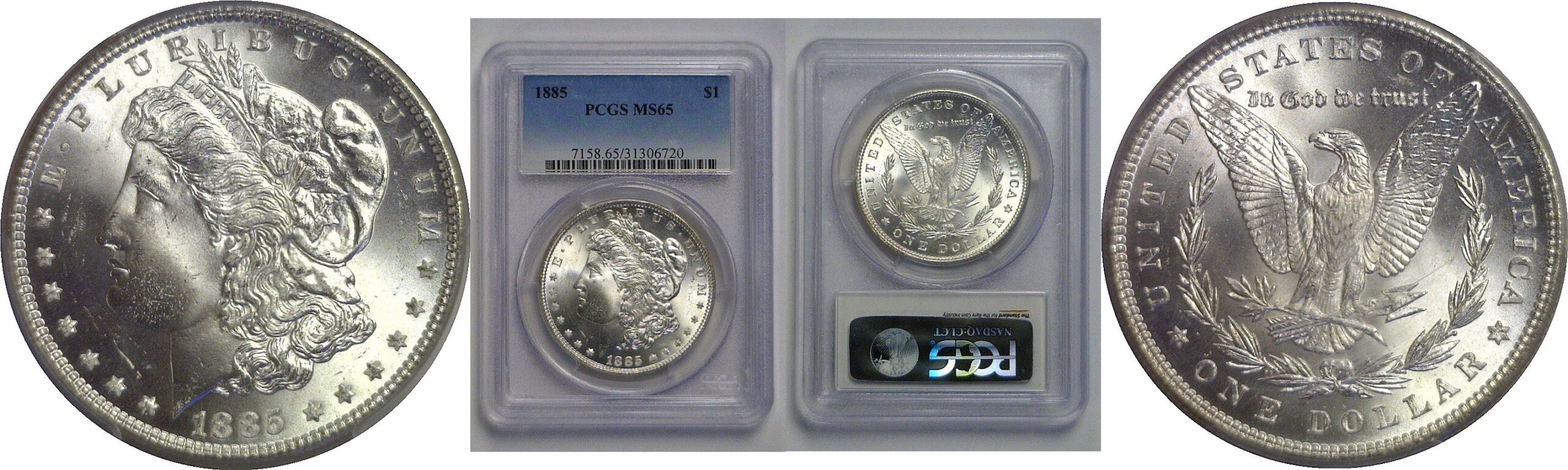 1885 Morgan Dollar   PCGS MS-65
