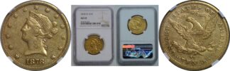 1878-CC $10 Liberty    NGC AU-53