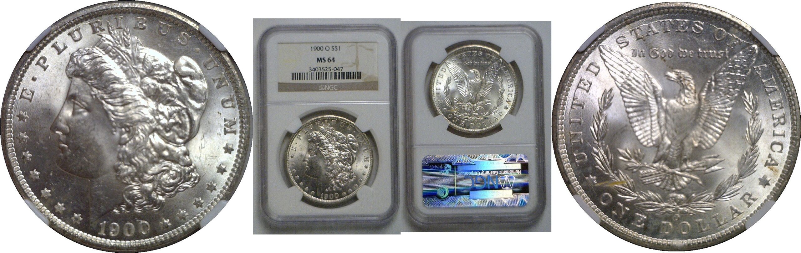 1900-O Morgan Dollar   NGC MS-64