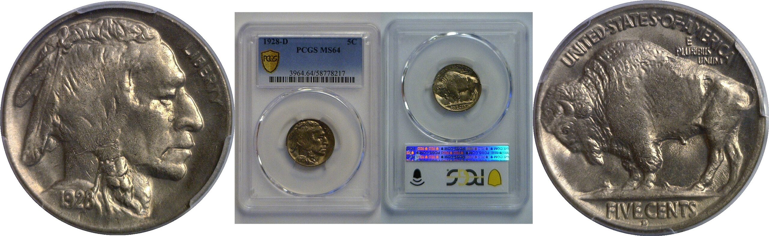 1928-D Buffalo Nickel   PCGS MS-64