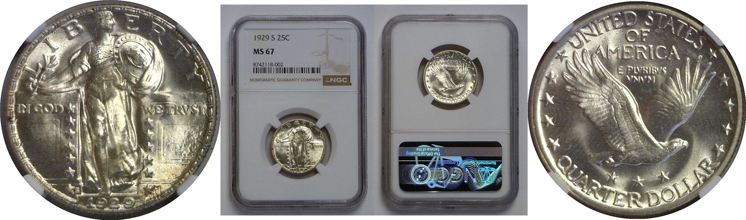 1929-S Standing Liberty Quarter   NGC MS-67