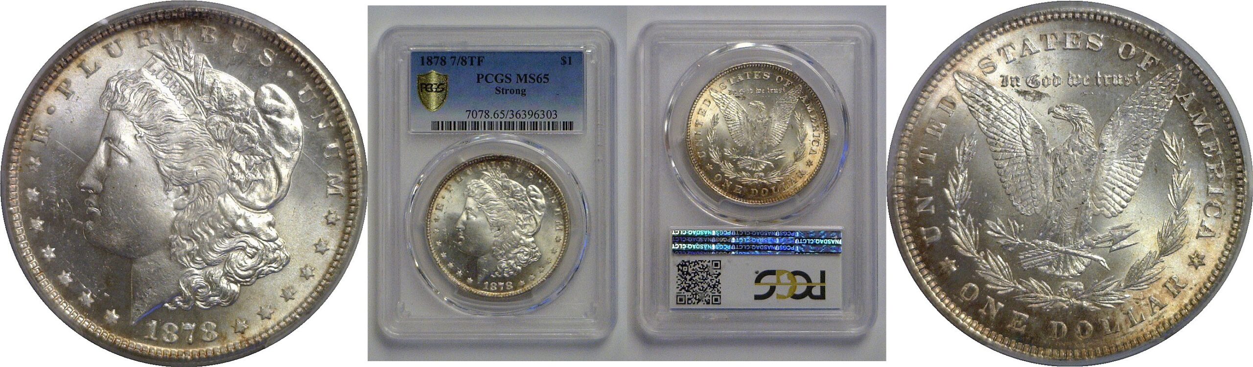 1878-7/8TF  Morgan Dollar   PCGS MS-65